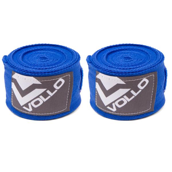 Imagem de 2 Pares de Atadura Elásticas Para Boxe Vollo VFG137 300x15cm Azul