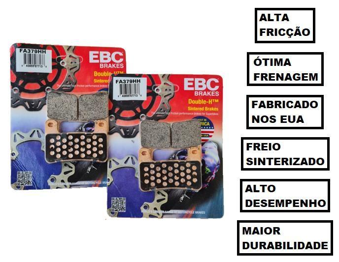 2 Pares De Pastilha De Freio Dianteira Ebc Fa379hh Klz 1000 Verseys Dkf 2020 Imagem de 2 Pares De Pastilha De Freio Dianteira Ebc Fa379hh Klz 1000 Verseys Dkf 2020