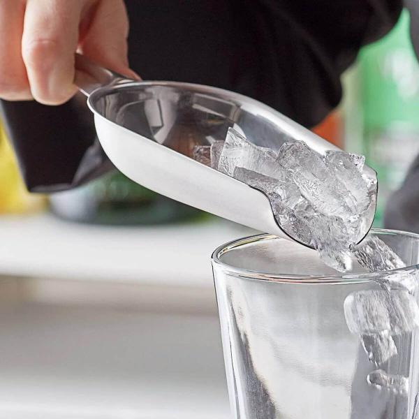 Imagem de 2 Pás de Gelo Inox 24cm Pegador a Granel Cereal Sementes ou Ração Attuale Plasvale