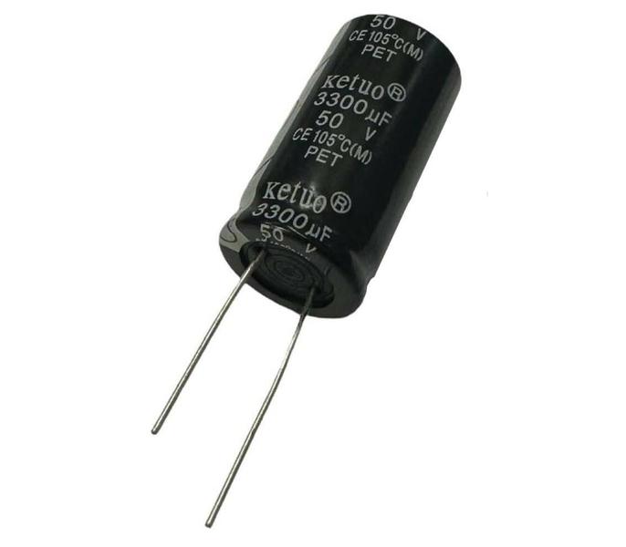 Imagem de 2 PÇS CAPACITOR ELETROLITICO 3300X50V - 3300UF X 50V - 105º