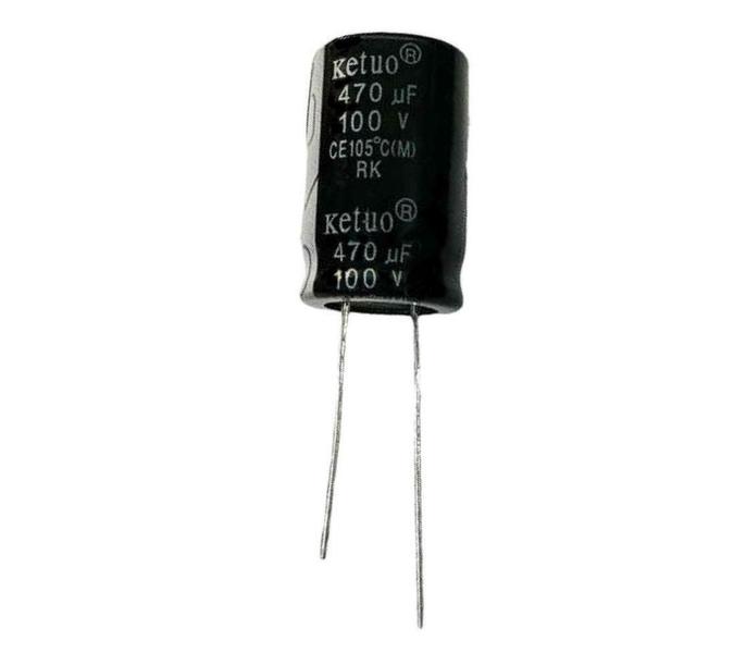 Imagem de 2 PÇS CAPACITOR ELETROLITICO 470X100V - 470UF X 100V - 105º