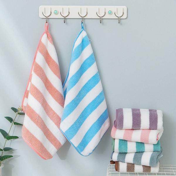 Imagem de 2*pcs Coral Velvet Wide Small Square Towel, Absorvente Soft