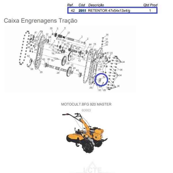 Imagem de 2 Pçs Retentor Da Cx. De Engr. Motocultivador Buffalo Bfg920