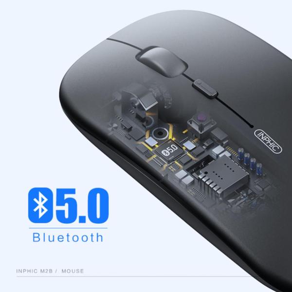 Imagem de 2 peças Home mudo mudo mouse office 5.0 mouse bluetooth adequado para notebook tablet celular