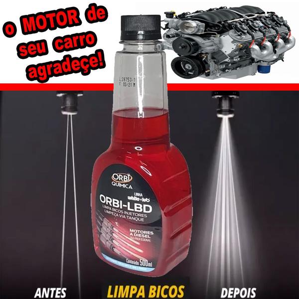 Imagem de 2 Peças - Limpa Bicos Orbi-Lbd Injetores Via Tanque Diesel De 500ml - Orbi Quimica