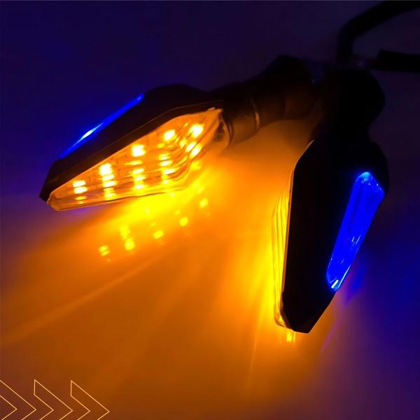 Imagem de 2 peças Seta Pisca Led Moto Universal Cb300 Cb Hornet Xj6 1 par