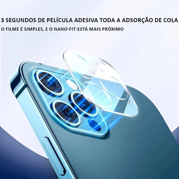 Imagem de 2 Películas 3d Lente Da Câmera Traseira Compativel com iPhone 15 Pro