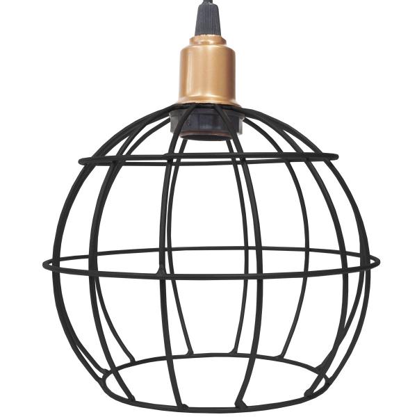 Imagem de 2 Pendentes Aramado Globo Luminária Lustre Luxo Teto Retrô Vintage Balcão Agp Ilumini Industrial