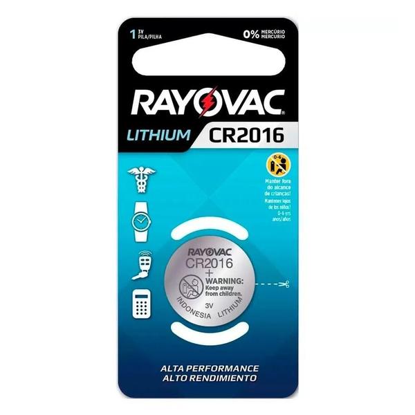 Imagem de 2 Pilha Cr2016 Rayovac Bateria 3V Botão Moeda