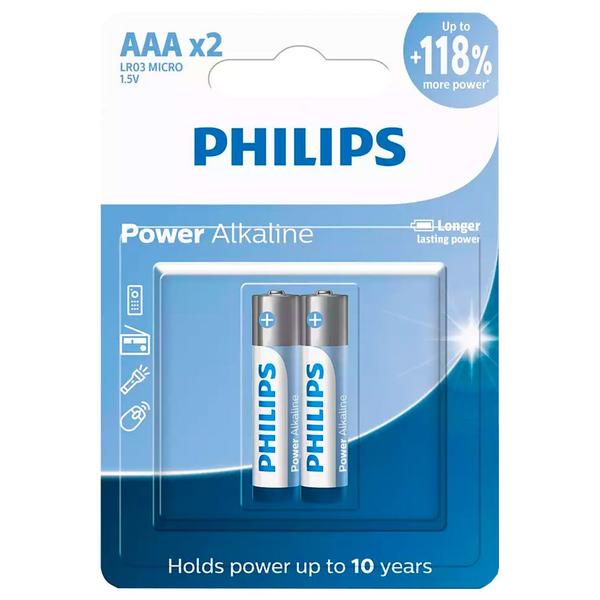 Imagem de 2 Pilhas Alcalinas Aaa Philips