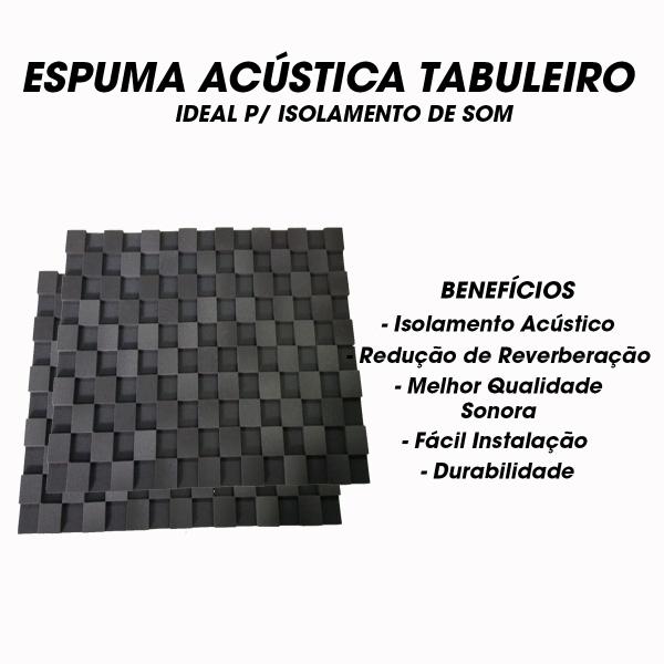 Imagem de 2 Placas Acústicas p/ Melhorar e Absorver Qualidade Sonora