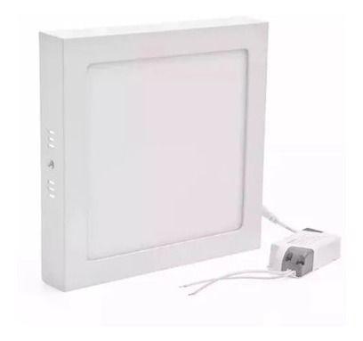 Imagem de 2 Plafon Painel Quadrado Sobrepor 18w Branco Quente 3000k