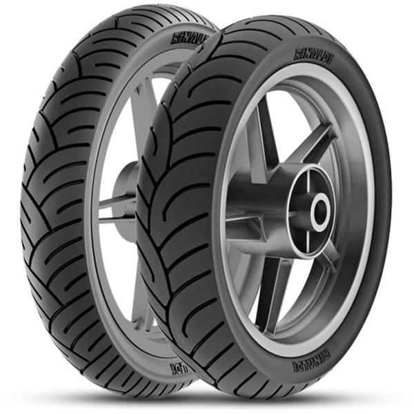 Imagem de 2 Pneu Moto Honda Cg Titan Rinaldi 90/90-18 57p 80/100-18 47p HB37