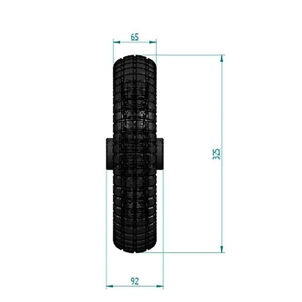 Imagem de 2 Pneu Roda Flexível Carrinho De Mão Sem Câmara Resistente