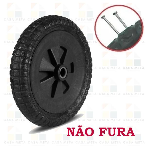 Imagem de 2 Pneu Roda Flexível Carrinho De Mão Sem Câmara Resistente