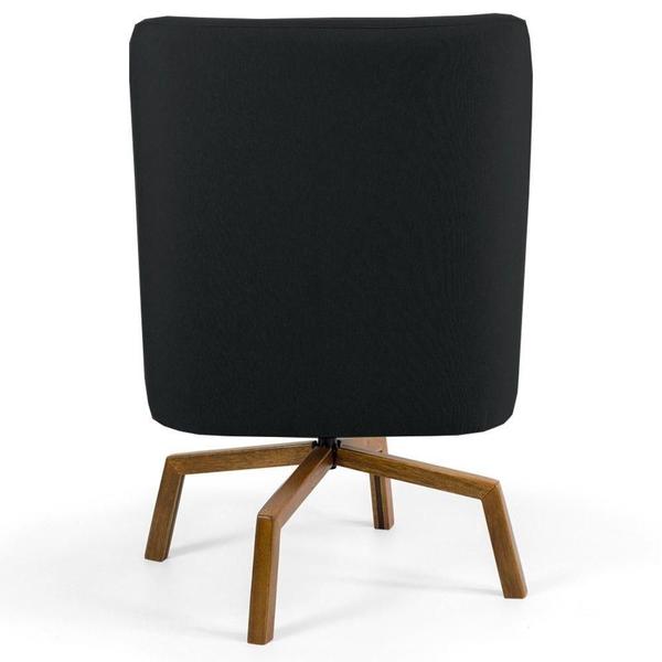 Imagem de 2 Poltronas Ka Madeira Pérsia B300 Suede Preto