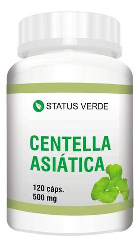 Imagem de 2 Potes Centella Asiatica 100% Pura Status Verde - Kit 240 Cápsulas de 500mg