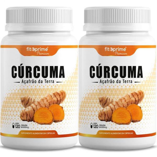 Imagem de 2 Potes Cúrcuma 600mg 120cps Fitoprime