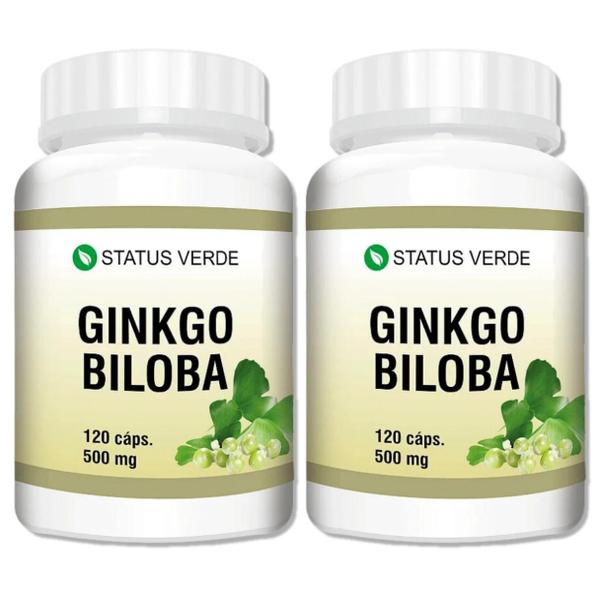 Imagem de 2 Potes Ginkgo Biloba 120 Cáps - Status Verde