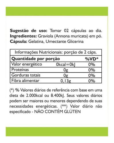 Imagem de 2 Potes Graviola Status Verde - Kit 240 Cápsulas de 500mg