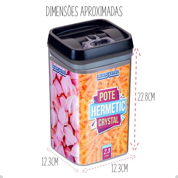 Imagem de 2 Potes Hermeticos Porta Mantimentos Empilháveis De 2300 Ml