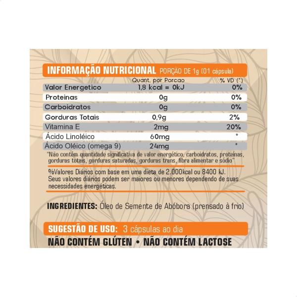2 Potes Óleo de Semente de Abóbora 1000mg Kit 240 Cáps - Fonte Verde Imagem de 2 Potes Óleo de Semente de Abóbora 1000mg Kit 240 Cáps - Fonte Verde