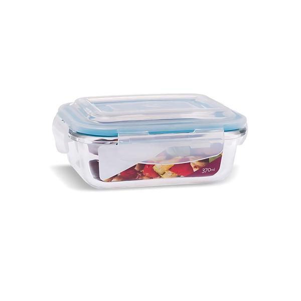 2 Potes Vidro Retangular Hermético 370ml - Quality House - Qhouse Com e Importadora de Ud Imagem de 2 Potes Vidro Retangular Hermético 370ml - Quality House