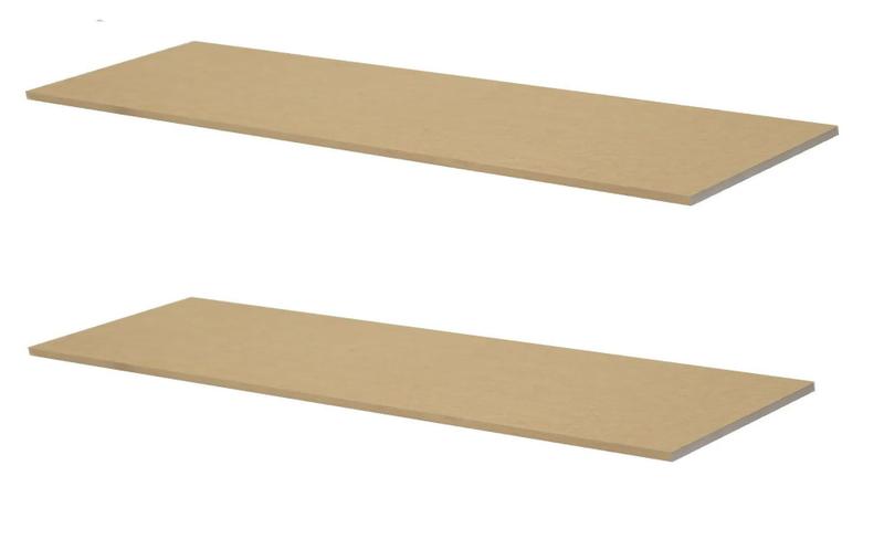 Imagem de 2 Prateleiras Mdf  Cru 1200x200mm Com  Suporte