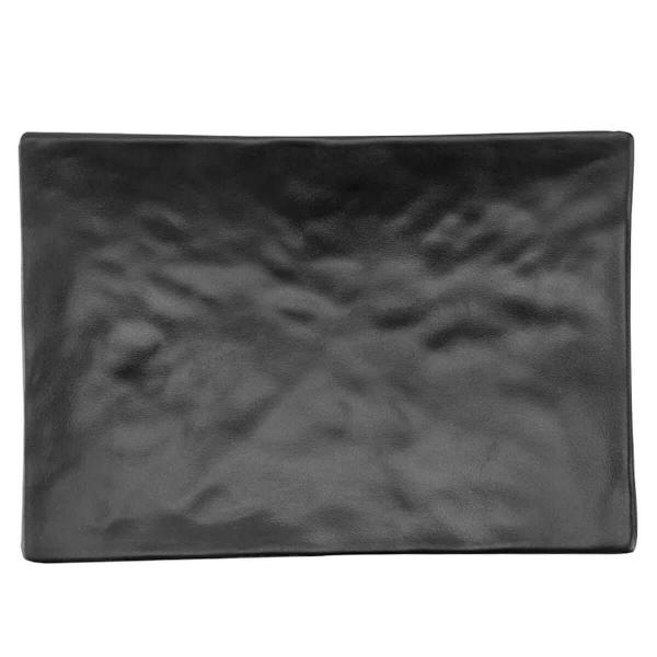 2 Pratos para Sushi Retangulares em Melamina 20x14cm Preto Gourmet Mix para Servir Comida Japonesa Imagem de 2 Pratos para Sushi Retangulares em Melamina 20x14cm Preto Gourmet Mix para Servir Comida Japonesa