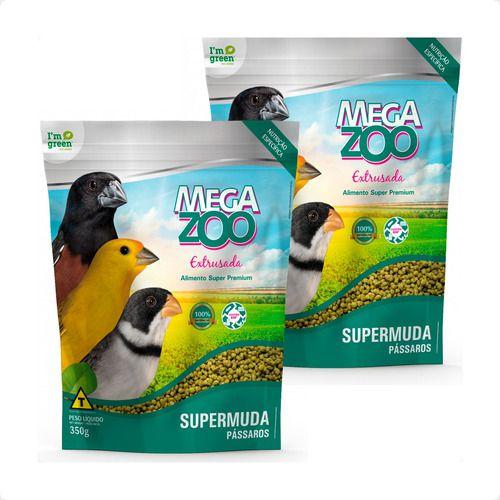 2 Ração Extrusada Megazoo Supermuda Para Pássaros - 350 G Imagem de 2 Ração Extrusada Megazoo Supermuda Para Pássaros - 350 G