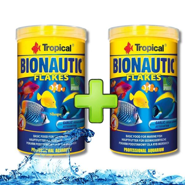 Imagem de 2 Rações Tropical Bionautic Flakes 20g Ração Para Peixes