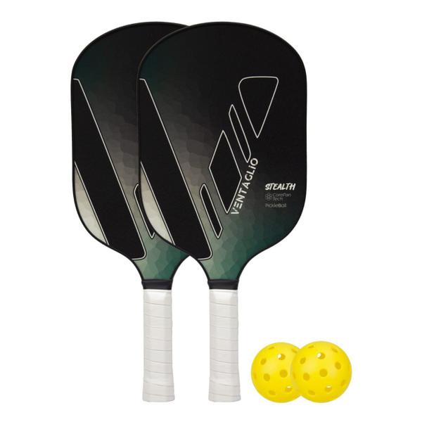 Imagem de 2 Raquetes de Pickleball Stealth + 2 Bolinhas - Ventaglio