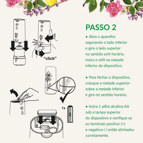 Imagem de 2 Refil aromatizante Bom Ar Freshmatic JARDIM PEÔNIA 250ml