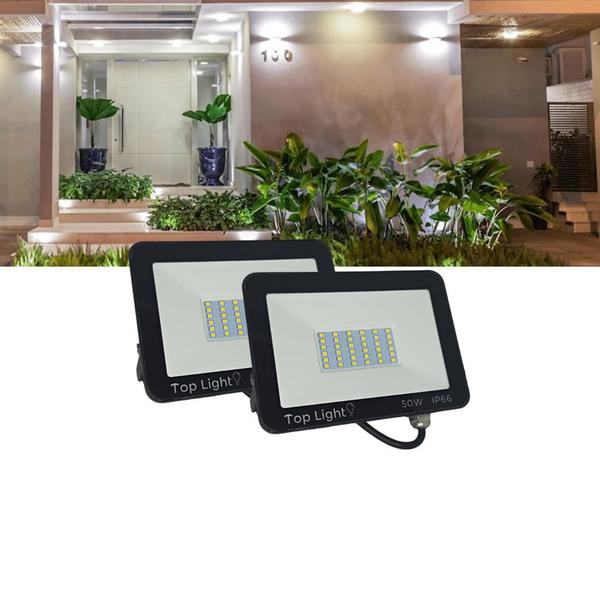 Imagem de 2 Refletor Led 50w Prova Dágua Ip66 Holofote 6500k Bivolt