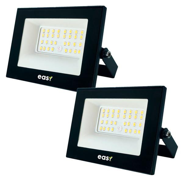 Imagem de 2 Refletor Led Easy 50W Luz Branco Frio 6500K Bivolt 127/220v