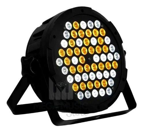 Imagem de 2 Refletor Par 64 60 Leds Cree De 3w Branco Quente Branco Frio