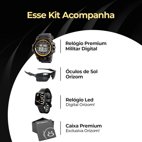 2 Relogio Masculino digital prova dagua esportivo casual militar corrida kit presente Com Óculos uv Original - Vayshop Imagem de 2 Relogio Masculino digital prova dagua esportivo casual militar corrida kit presente Com Óculos uv Original