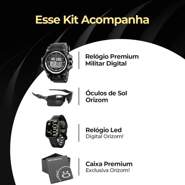 2 Relogio Masculino digital prova dagua esportivo casual militar corrida kit presente Com Óculos uv Original - Vayshop Imagem de 2 Relogio Masculino digital prova dagua esportivo casual militar corrida kit presente Com Óculos uv Original
