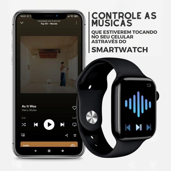 Imagem de 2 Relógios Inteligente Kit Casal Smartwatch Digital X Plus Led Esportivo