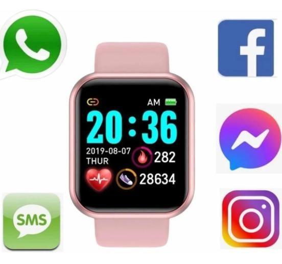 Imagem de 2 Relógios Smartwatch D20 Casal Instagram Facebook Whatsapp