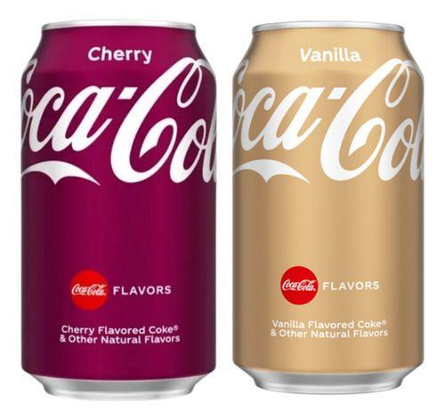 2 Rerigererantes Importado Coca Cola Cherry & Vanilla 330ml Imagem de 2 Rerigererantes Importado Coca Cola Cherry & Vanilla 330ml