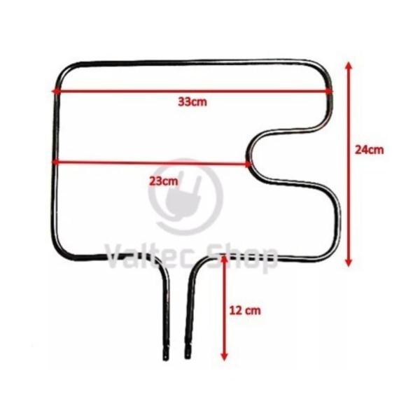 Imagem de 2 Resistencia + 3 Suportes + Gaxeta Forno Fischer Cook 110V