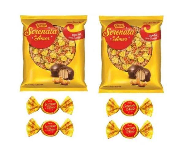 Imagem de 2 sacos Bombom Chocolate Serenata De Amor 825g - Garoto- 100un