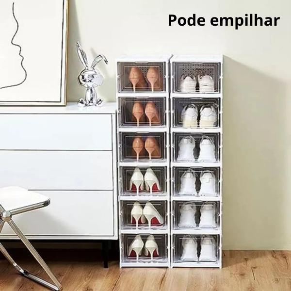 Imagem de 2 Sapateiras Vertical Empilhavel Organizadora Tenis Sapato