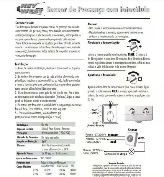 Imagem de 2 Sensores de Presença para Teto - DNI 6021