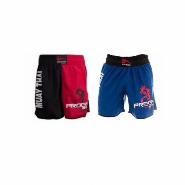 Imagem de 2 Short Muay Thai Bermuda Calção Luta Masculino Progne