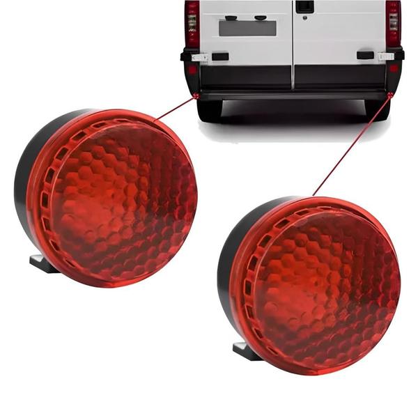 Imagem de 2 Sirene Piezo 6 Tons Com Led Vermelho 12v Marcha Ré Universal