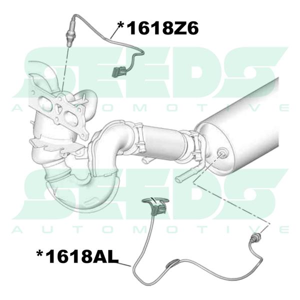 Imagem de 2 Sonda Lambda Pré Pós Citroen Peugeot 9653791880 9675112580