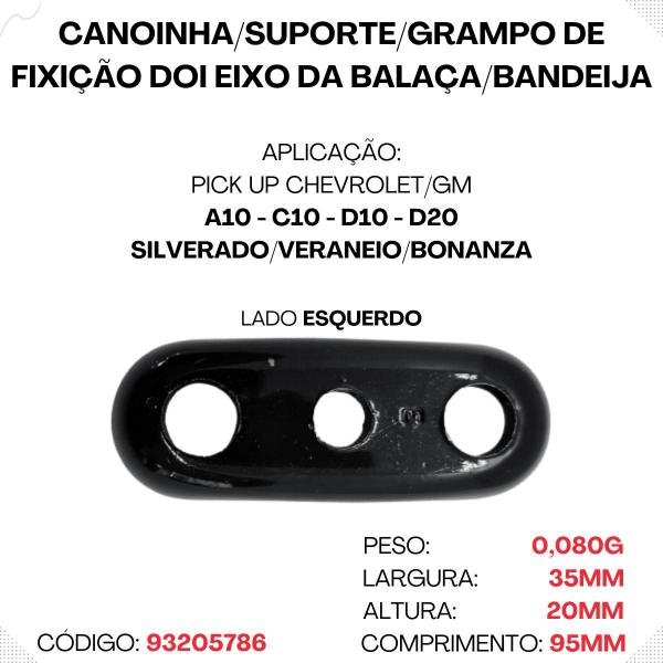 Imagem de 2 Suporte Do Eixo Inferior Bandeja GM A10/C10/D10/D20/C20/Silverado LE