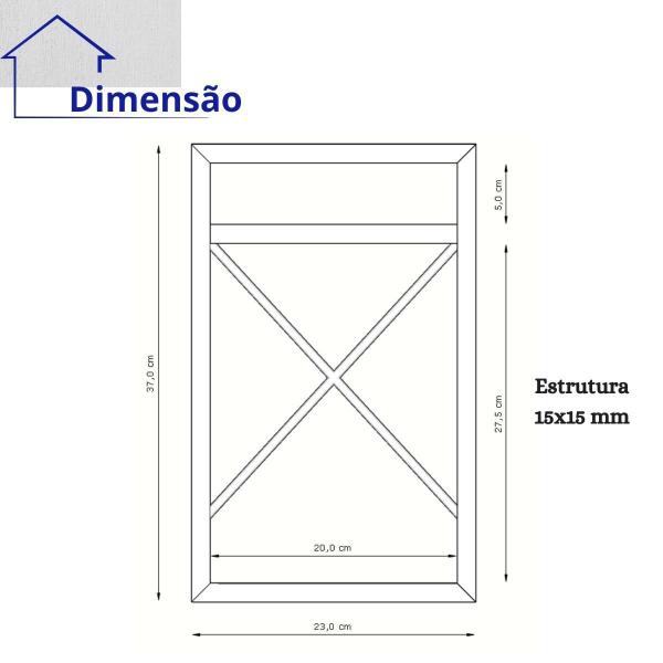 Imagem de 2 Suporte Nicho Prateleira Industrial Parede 37X20Cm Preto